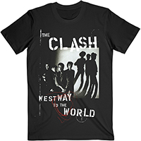 Clash- Westway To The World on a black ringspun cotton shirt