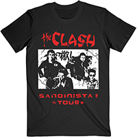 Clash- Sandinista Tour on a black ringspun cotton shirt