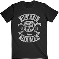 Clash- Death Or Glory on a black ringspun cotton shirt