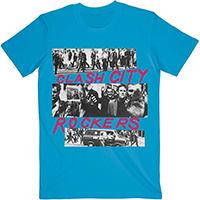 Clash- Clash City Rockers on a blue ringspun cotton shirt