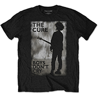 Cure- Boys Don't Cry on a black shirt