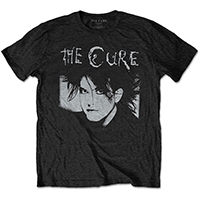 Cure- Robert Smith on a black ringspun cotton shirt