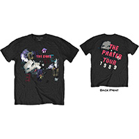 Cure- Prayer Tour 1989 on front & back on a black ringspun cotton shirt