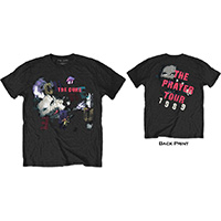 Cure- Prayer Tour 1989 on front & back on a black shirt