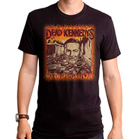 Dead Kennedys- Give Me Convenience on a black ringspun cotton shirt by Goodie Two Sleeves
