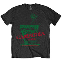Dead Kennedys- Vintage Holiday In Cambodia on a grey ringspun cotton shirt