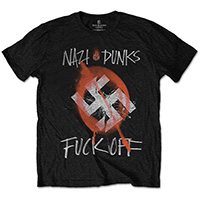 Dead Kennedys- Nazi Punks Fuck Off Graffiti on a black ringspun cotton shirt