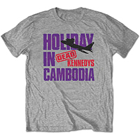 Dead Kennedys- Holiday In Cambodia on a grey ringspun cotton shirt