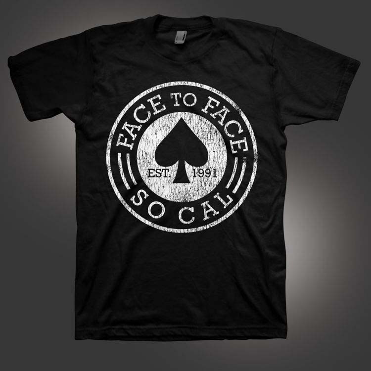 Face To Face- Spade on a black shirt