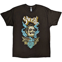 Ghost- Heart Hypnosis on a brown shirt