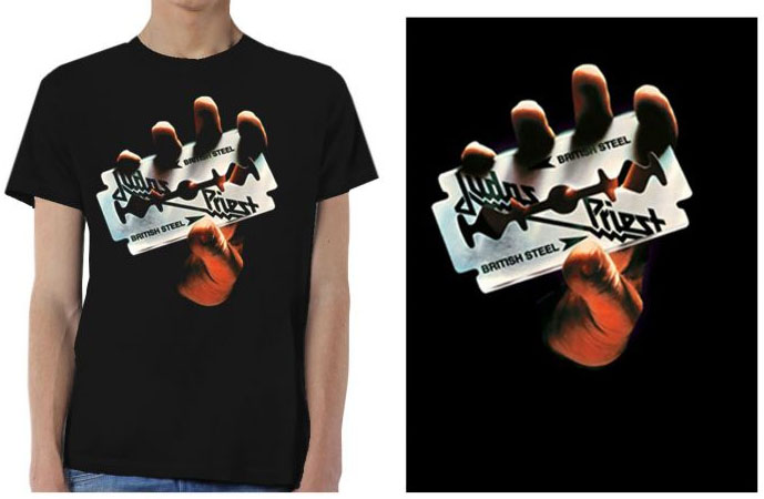 Judas Priest British Steel On A Black Shirt