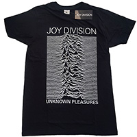 Joy Division- Unknown Pleasures on a black ringspun cotton shirt