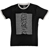Joy Division- Unknown Pleasures on a black/white ringer shirt