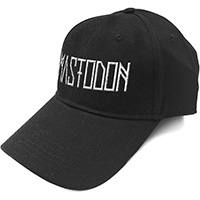 Mastodon- Silver Logo on a black baseball hat