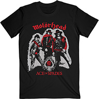 Motorhead- Ace Of Spades (Cowboys) on a black ringspun cotton shirt