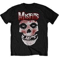 Misfits- Bloody Skull on a black ringspun cotton shirt