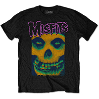 Misfits- Purple Logo & Warhol Skull on a black ringspun cotton shirt