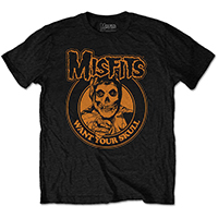 Misfits- I Want Your Skull on a black ringspun cotton shirt