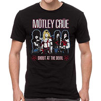 Motley Crue- Shout At The Devil Band Picture on a black shirt (Sale price!)