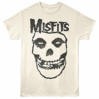 Misfits- Logo & Skull on a Natural Shirt
