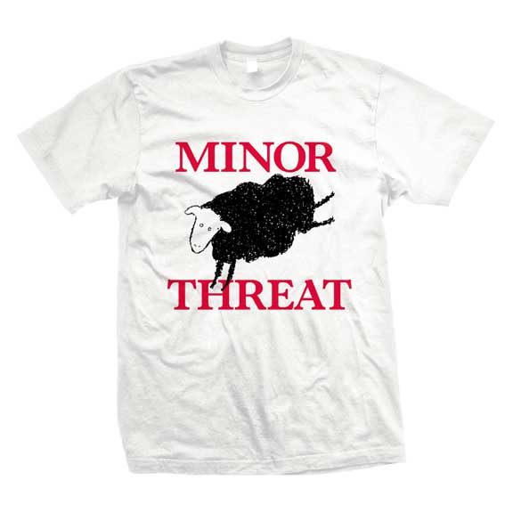Minor Threat- Black Sheep on a white shirt