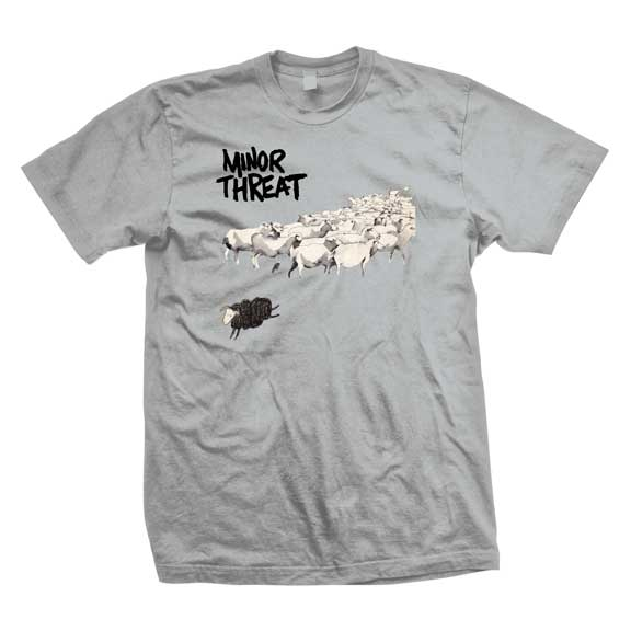 Minor Threat- Out Of Step on a silver shirt