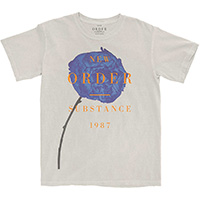 New Order- Spring Substance 1987 on a natural dip dyed shirt