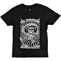 Offspring- Jumping Skeleton on a black ringspun cotton shirt