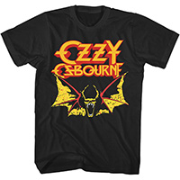 Ozzy Osbourne- Speak Of The Devil (Bat) on a black shirt