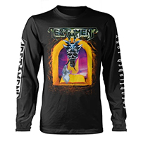 Testament- The Legacy on front & Back with Sleeve prints on a black long sleeve shirt 