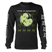 Type O Negative- Crude Gears on front, Lips on back with Sleeve prints on a black long sleeve shirt 