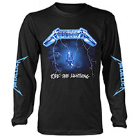 Metallica- Ride The Lightning on a black long sleeve shirt 