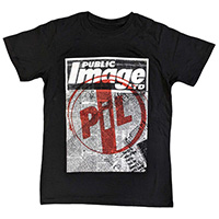 Public Image Limited- Poster on a black ringspun cotton shirt