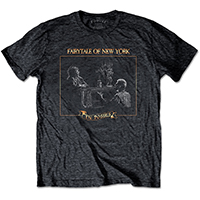 Pogues- Fairytale Of New York on a heather grey ringspun cotton shirt