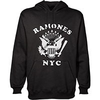 Ramones- NYC Eagle on a black hooded sweatshirt