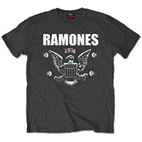 Ramones- 1974 Eagle on a charcoal shirt