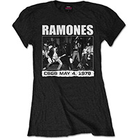 Ramones- CBGB May 4 1978 on a black girls fitted shirt