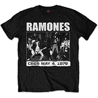 Ramones- CBGB May 4 1978 on a black ringspun cotton shirt