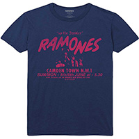 Ramones- Camden Town on a navy ringspun cotton shirt