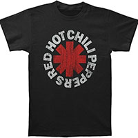 Red Hot Chili Peppers- Logo on a black shirt