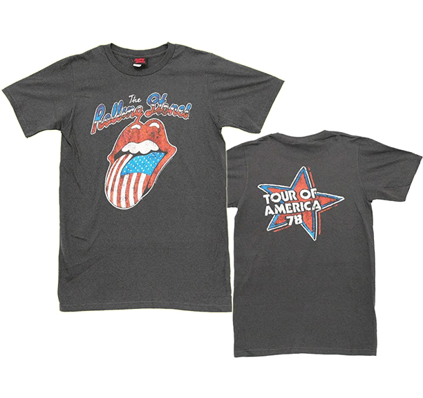 Rolling Stones- US Flag Tongue on front, Tour Of America 78 on back on ...