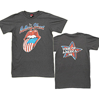 Rolling Stones- US Flag Tongue on front, Tour Of America 78 on back on a black shirt