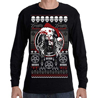 Rob Zombie- Christmas Sweater Design on a black crew neck sweatshirt (Sale price!)