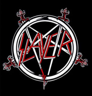 Slayer- Skull on a black hooded sweatshirt