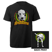 Sublime- Lou Dog on front & back on a black shirt