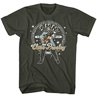 Elvis Presley- Sun Records on a charcoal ringspun cotton shirt
