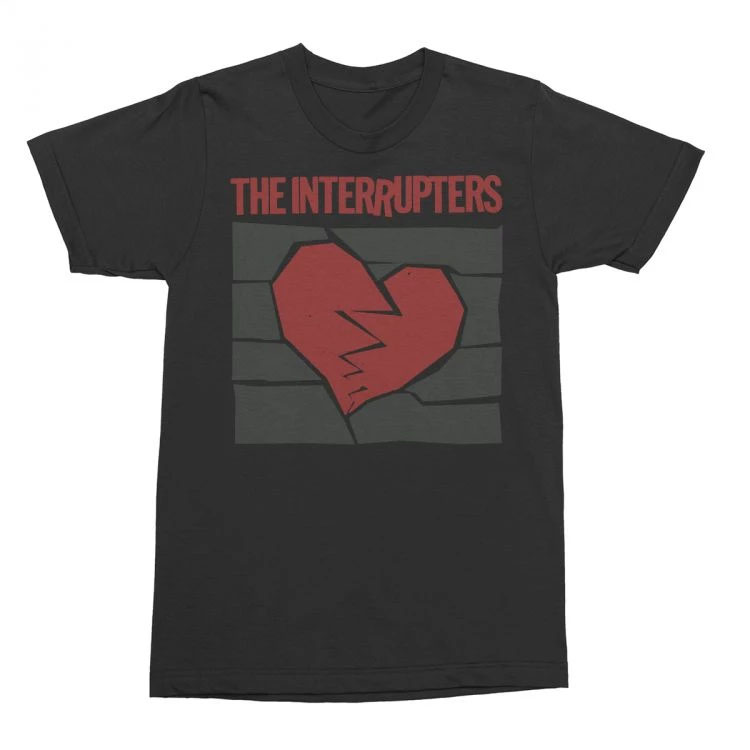 Interrupters- Broken Heart on a black shirt