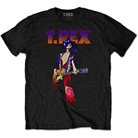 T Rex- Rockin' on a black ringspun cotton shirt