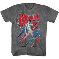David Bowie-  Pic & Bolts on a grey mineral washed shirt shirt