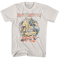 Iron Maiden- World Piece Tour 1983 on a natural shirt